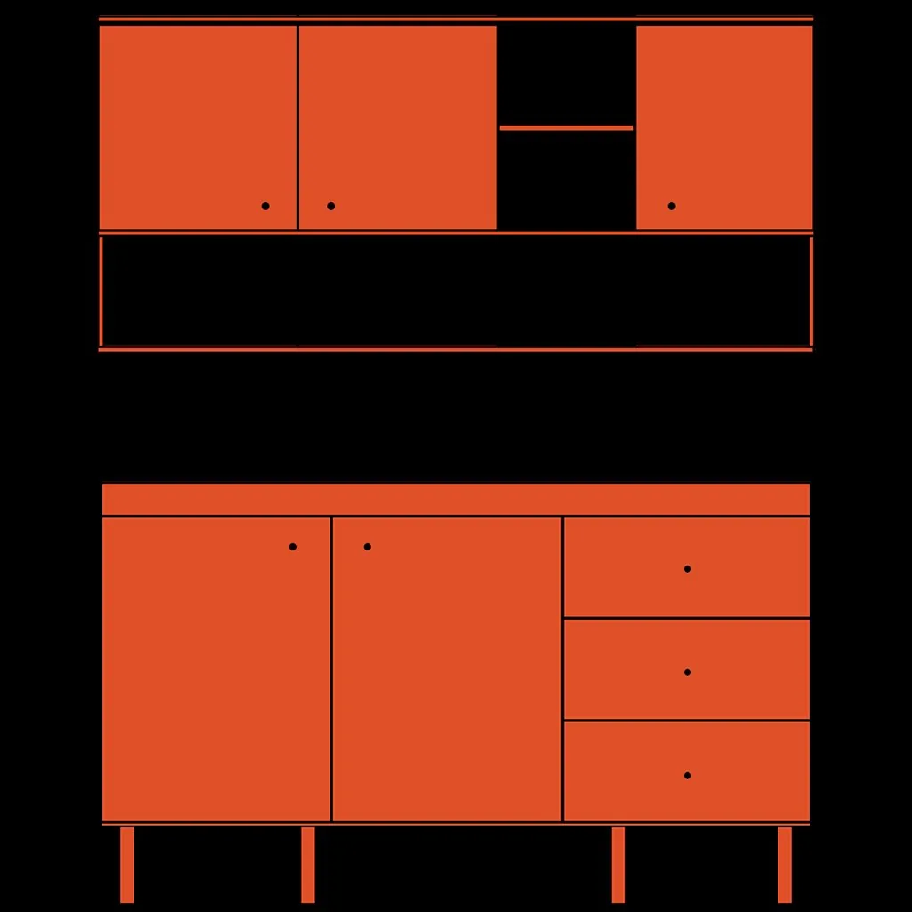 Combo Joumela - Alacena y Bajo mesada